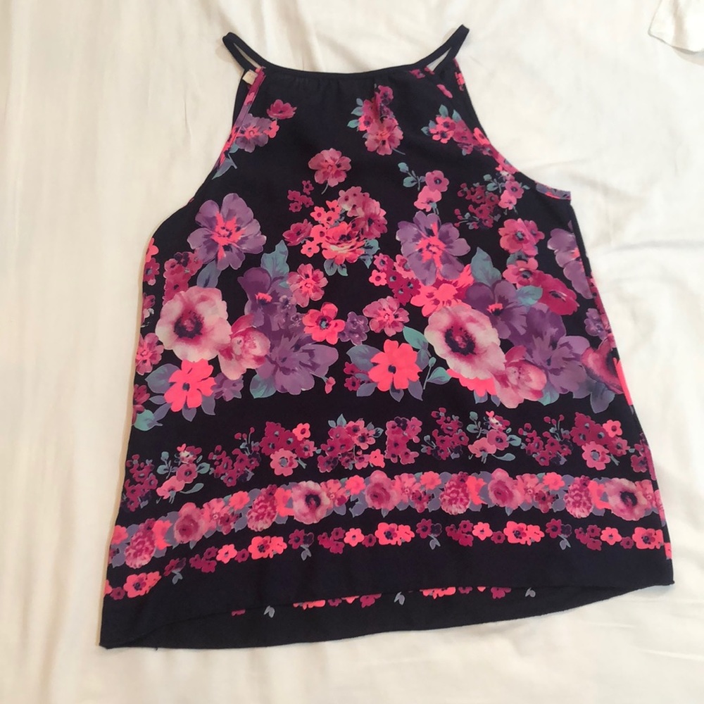 Floral halter top